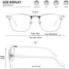 imageMEETSUN Blue Light Glasses Retro Half Frame Clear Lens  AntiEyestrain for Computer Gaming ampamp Phone Use  Women Men Fashion Bluelight GlassesTortoiseshell FrameBrown Frame  2 PACKTortoiseshell Goldclear Silvery 2 Pack