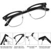 imageMEETSUN Blue Light Glasses Retro Half Frame Clear Lens  AntiEyestrain for Computer Gaming ampamp Phone Use  Women Men Fashion Bluelight GlassesTortoiseshell FrameBrown Frame  2 PACKBlack Frameleopard Frame  2 Pack