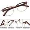 imageMEETSUN Blue Light Glasses Retro Half Frame Clear Lens  AntiEyestrain for Computer Gaming ampamp Phone Use  Women Men Fashion Bluelight GlassesTortoiseshell FrameBrown Frame  2 PACKTortoiseshell Gold Brown Gold 2 Pack
