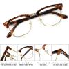 imageMEETSUN Blue Light Glasses Retro Half Frame Clear Lens  AntiEyestrain for Computer Gaming ampamp Phone Use  Women Men Fashion Bluelight GlassesTortoiseshell FrameBrown Frame  2 PACKTortoiseshell Gold  1 Pack