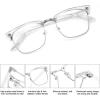 imageMEETSUN Blue Light Glasses Retro Half Frame Clear Lens  AntiEyestrain for Computer Gaming ampamp Phone Use  Women Men Fashion Bluelight GlassesTortoiseshell FrameBrown Frame  2 PACKTortoiseshell Goldclear Silvery 2 Pack