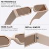 imageMEETSUN Retro 90s Rectangle Sunglasses for Women Men Trendy Small Nude Inspired Narrow GlassesBeige Frame Brown Lens
