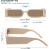 imageMEETSUN Retro 90s Rectangle Sunglasses for Women Men Trendy Small Nude Inspired Narrow GlassesBeige Frame Brown Lens