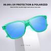imageMEETSUN Polarized Sunglasses for Women Men Trendy Classic Retro Designer Style Fashion UV400 Protection3 Pack Black  Green Blue Mirrored  Green Pink Mirrored