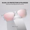 imageMEETSUN Polarized Sunglasses for Women Men Trendy Classic Retro Designer Style Fashion UV400 Protection3 Pack Brown Gradient Lens  Pink Mirrored  Tortoise Grey