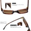 imageMEETSUN Sunglasses for Women Oversized Square Designer Style UV400 Flat Lens Leopard
