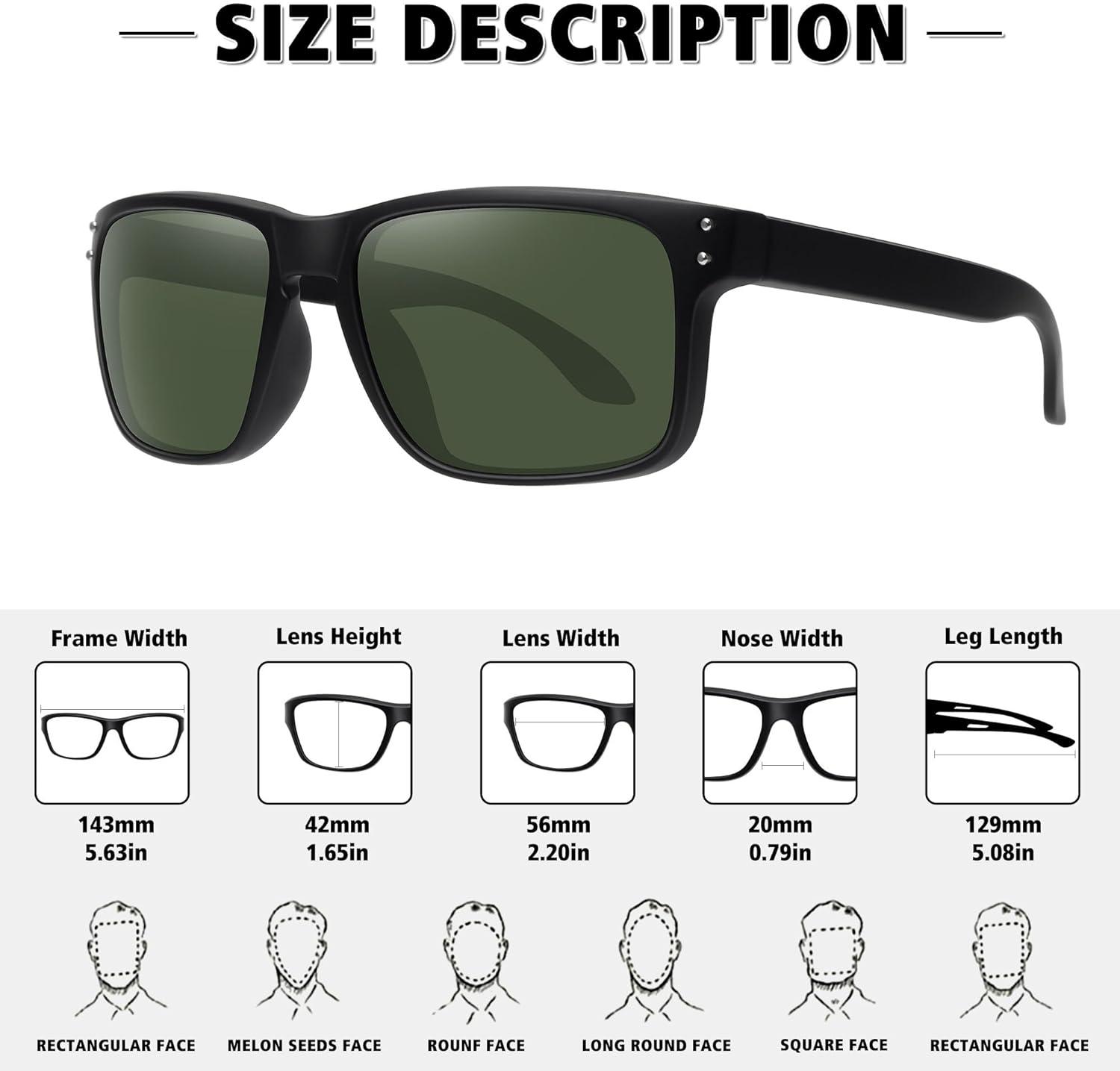 imageMEETSUN Polarized Sunglasses for Men Women Sports Driving Fishing Glasses UV400 Protection3packblackblueg15 Lens