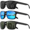 imageMEETSUN Polarized Sunglasses for Men Women Sports Driving Fishing Glasses UV400 Protection3packblackblueg15 Lens