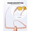 imageMEETSUN Night Driving Glasses for Women Trendy Square Large Frame Fit Over Glasses Night Vision SunglassesBrown