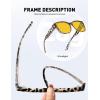 imageMEETSUN Night Driving Glasses for Women Trendy Square Large Frame Fit Over Glasses Night Vision SunglassesLeopard