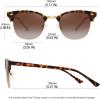 imageMEETSUN Retro Semi Rimless Polarized Sunglasses for Women Men Trendy Mirror Lens Driving Sun Glasses 3 Pack3 Pack Leopard BrownLeopard GreyTortoise Green