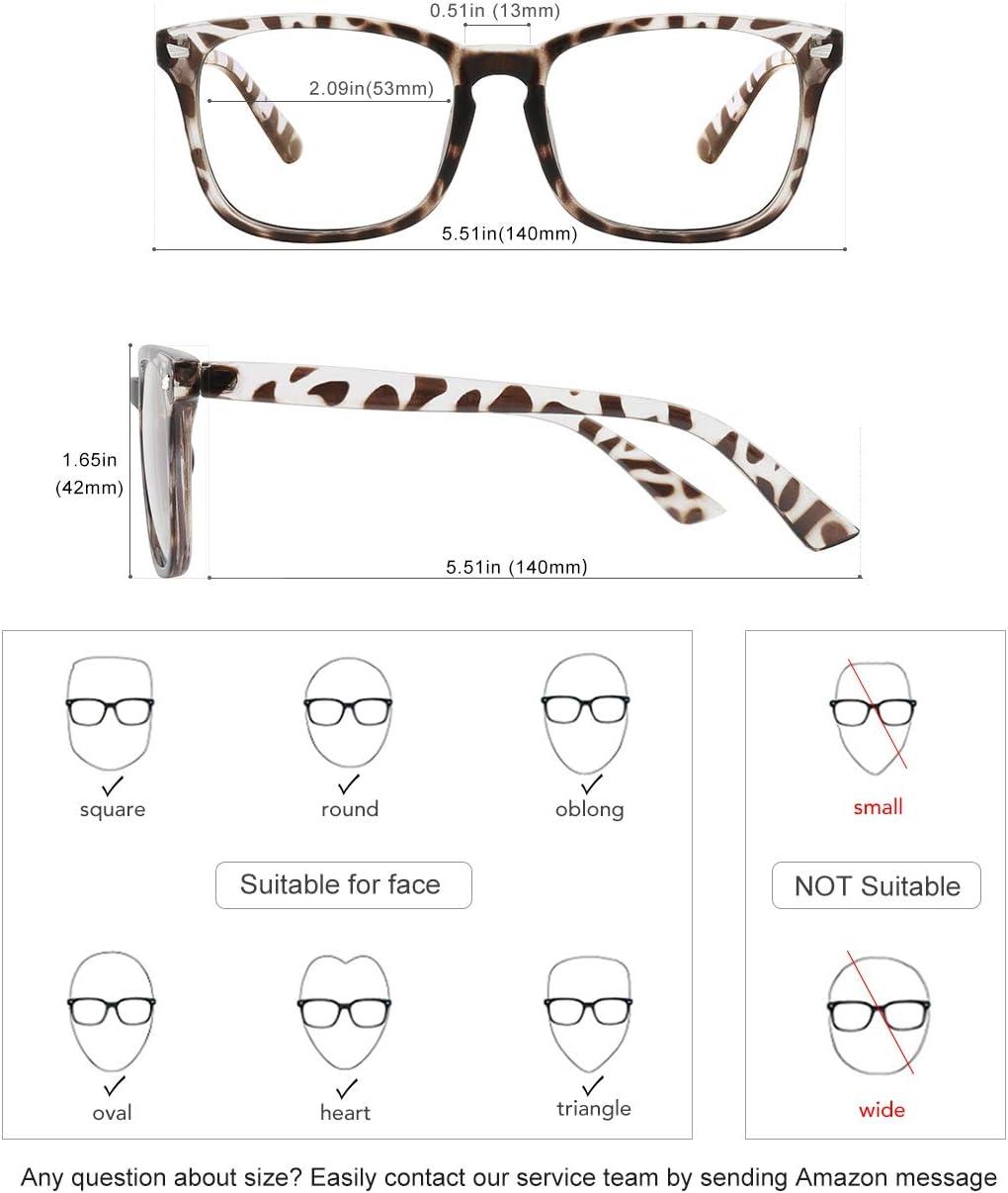 imageMEETSUN Blue Light Blocking Glasses Women Men Anti Eye Strain Headache Sleep BetterComputer Glasses UV400 Lens RedB01 Leopard
