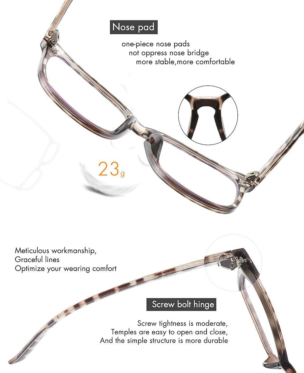 imageMEETSUN Blue Light Blocking Glasses Women Men Anti Eye Strain Headache Sleep BetterComputer Glasses UV400 Lens RedB01 Leopard