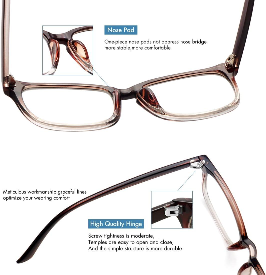 imageMEETSUN Blue Light Blocking Glasses Women Men Anti Eye Strain Headache Sleep BetterComputer Glasses UV400 Lens RedBrown Gradient