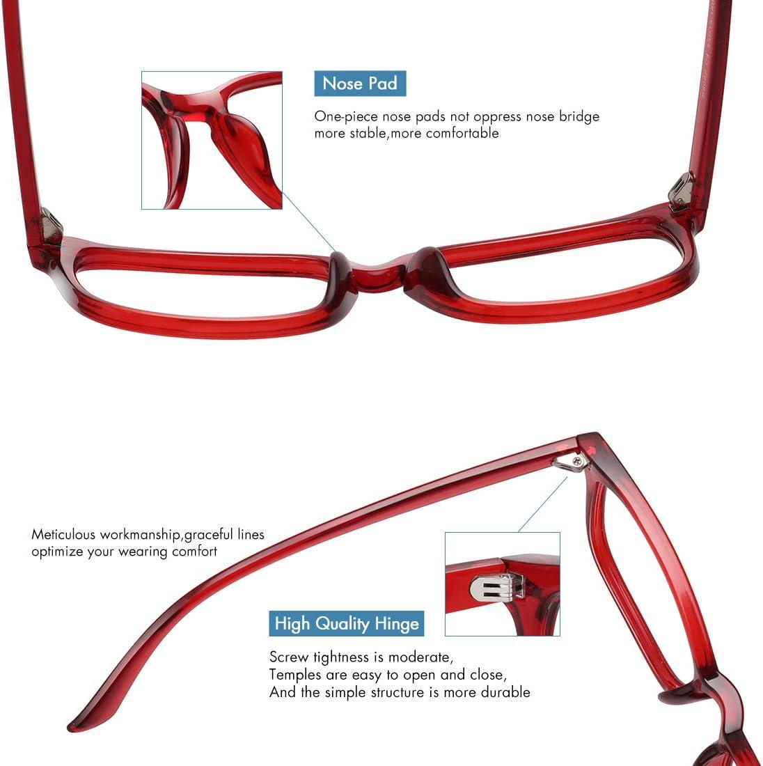 imageMEETSUN Blue Light Blocking Glasses Women Men Anti Eye Strain Headache Sleep BetterComputer Glasses UV400 Lens RedRed