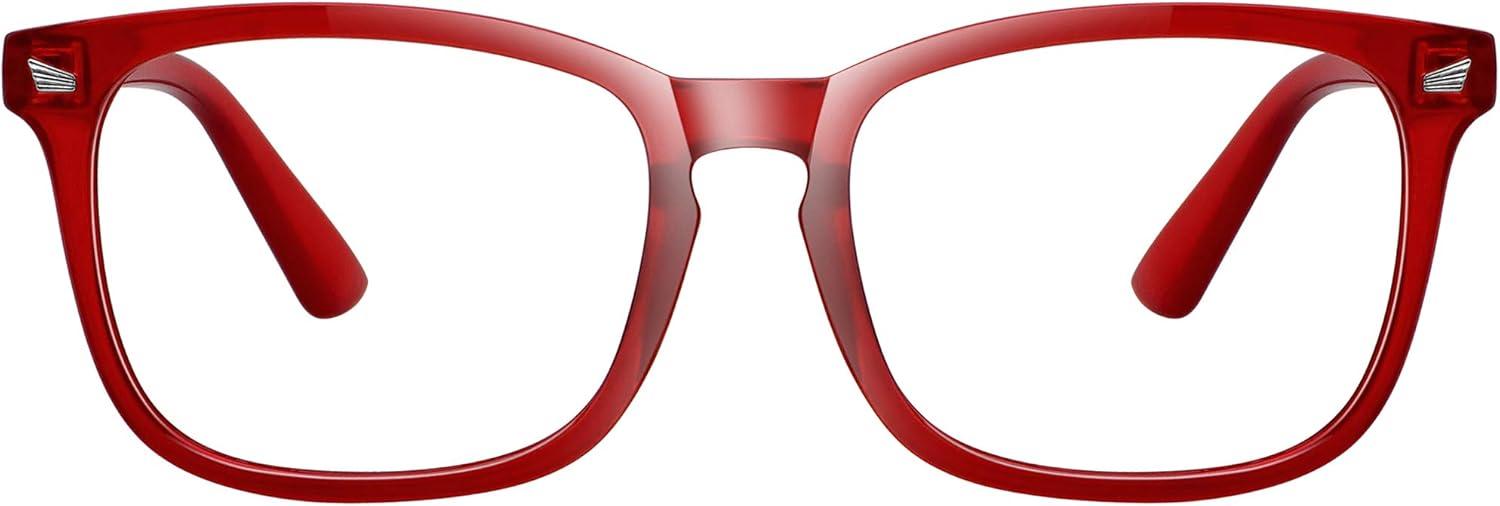 imageMEETSUN Blue Light Blocking Glasses Women Men Anti Eye Strain Headache Sleep BetterComputer Glasses UV400 Lens RedRed