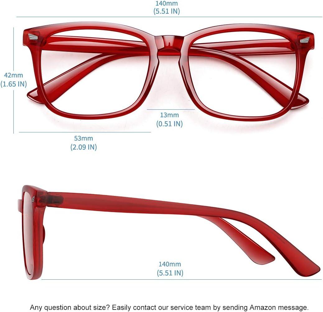 imageMEETSUN Blue Light Blocking Glasses Women Men Anti Eye Strain Headache Sleep BetterComputer Glasses UV400 Lens RedRed