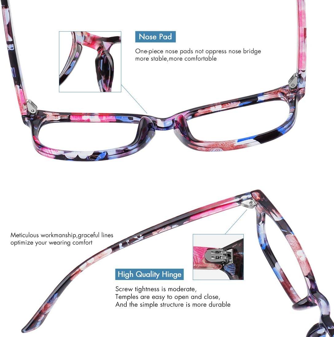 imageMEETSUN Blue Light Blocking Glasses Women Men Anti Eye Strain Headache Sleep BetterComputer Glasses UV400 Lens RedT1 Flowertransparent Lens