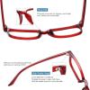 imageMEETSUN Blue Light Blocking Glasses Women Men Anti Eye Strain Headache Sleep BetterComputer Glasses UV400 Lens RedRed