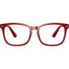 imageMEETSUN Blue Light Blocking Glasses Women Men Anti Eye Strain Headache Sleep BetterComputer Glasses UV400 Lens RedRed