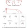 imageMEETSUN Blue Light Blocking Glasses Women Men Anti Eye Strain Headache Sleep BetterComputer Glasses UV400 Lens RedTransparent Pink Frame