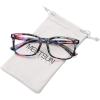imageMEETSUN Blue Light Blocking Glasses Women Men Anti Eye Strain Headache Sleep BetterComputer Glasses UV400 Lens RedT1 Flowertransparent Lens
