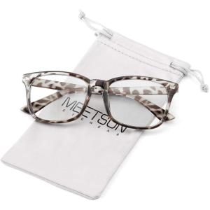 imageMEETSUN Blue Light Blocking Glasses Women Men Anti Eye Strain Headache Sleep BetterComputer Glasses UV400 Lens RedB01 Leopard