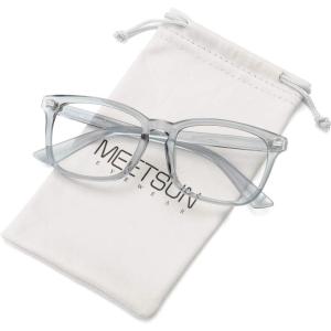 imageMEETSUN Blue Light Blocking Glasses Women Men Anti Eye Strain Headache Sleep BetterComputer Glasses UV400 Lens RedTransparent Grey Frame