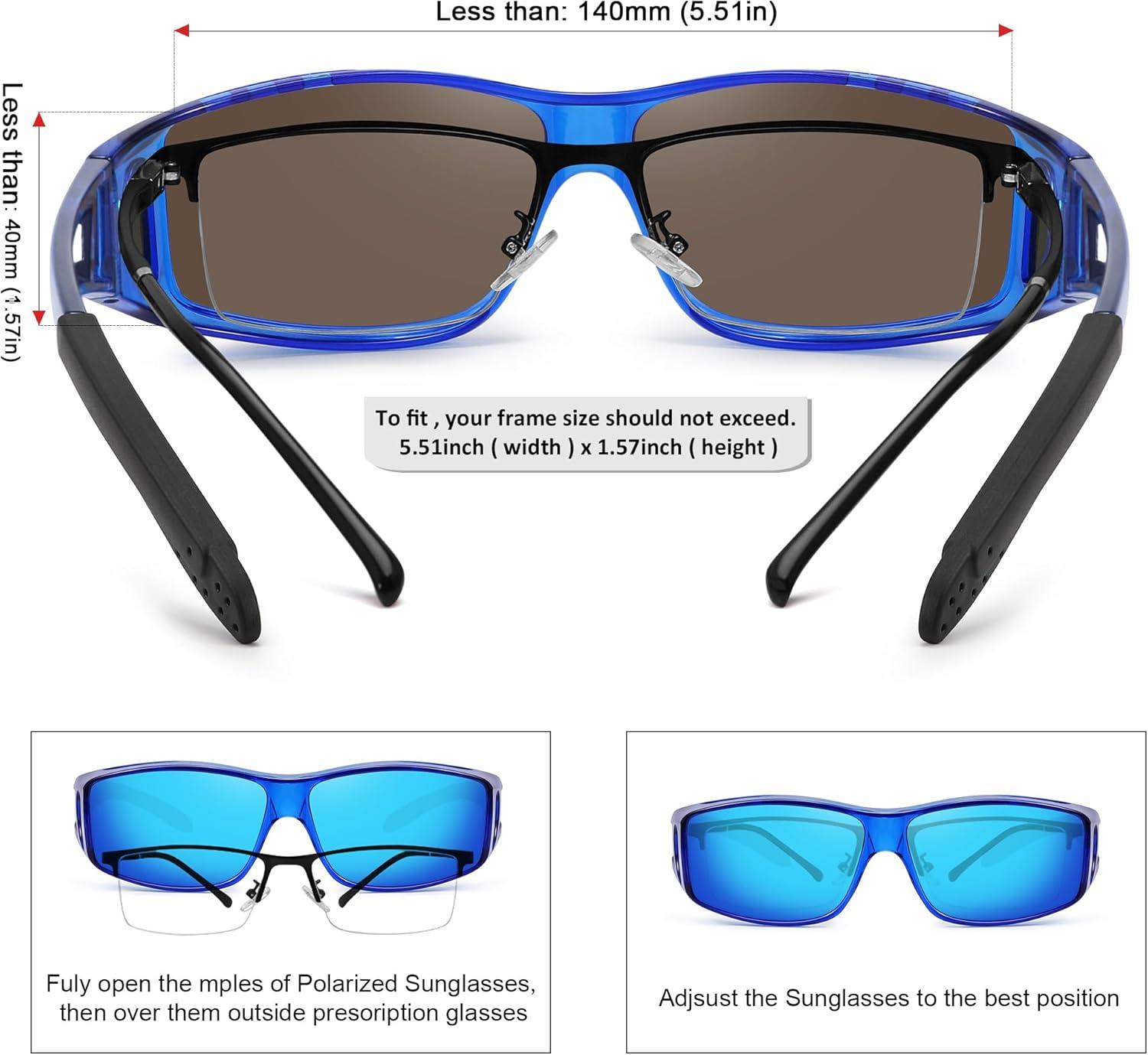 imageMEETSUN Fit Over Glasses Sunglasses for Men WomenWrap Around Sunglasses Polarized UV400 ProtectionZ1dark Blueblue Mirror Lens