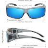 imageMEETSUN Fit Over Glasses Sunglasses for Men WomenWrap Around Sunglasses Polarized UV400 ProtectionA1clear Gray Frameblue Mirror Lens