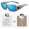 imageMEETSUN Fit Over Glasses Sunglasses for Men WomenWrap Around Sunglasses Polarized UV400 ProtectionA1clear Gray Frameblue Mirror Lens