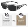imageMEETSUN Fit Over Glasses Sunglasses for Men WomenWrap Around Sunglasses Polarized UV400 ProtectionA1clear Gray Framegray Lens