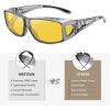 imageMEETSUN Fit Over Glasses Sunglasses for Men WomenWrap Around Sunglasses Polarized UV400 ProtectionA1clear Gray Framenight Vision Lens