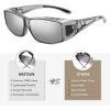imageMEETSUN Fit Over Glasses Sunglasses for Men WomenWrap Around Sunglasses Polarized UV400 ProtectionA1clear Gray Framesilver Mirror Lens