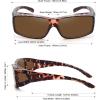imageMEETSUN Fit Over Glasses Sunglasses for Men WomenWrap Around Sunglasses Polarized UV400 ProtectionA1leopard Framebrown Lens