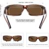 imageMEETSUN Fit Over Glasses Sunglasses for Men WomenWrap Around Sunglasses Polarized UV400 ProtectionA1leopard Framebrown Lens