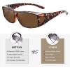 imageMEETSUN Fit Over Glasses Sunglasses for Men WomenWrap Around Sunglasses Polarized UV400 ProtectionA1leopard Framebrown Lens