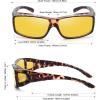 imageMEETSUN Fit Over Glasses Sunglasses for Men WomenWrap Around Sunglasses Polarized UV400 ProtectionA1leopard Framenight Vision Lens