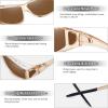 imageMEETSUN Fit Over Glasses Sunglasses for Men WomenWrap Around Sunglasses Polarized UV400 ProtectionLight Brown Framebrown Lens