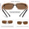 imageMEETSUN Fit Over Glasses Sunglasses for Men WomenWrap Around Sunglasses Polarized UV400 ProtectionLight Brown Framebrown Lens