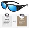 imageMEETSUN Fit Over Glasses Sunglasses for Men WomenWrap Around Sunglasses Polarized UV400 ProtectionZ1blackblue