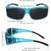 imageMEETSUN Fit Over Glasses Sunglasses for Men WomenWrap Around Sunglasses Polarized UV400 ProtectionZ1clear Bluegray Lens
