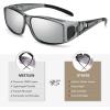 imageMEETSUN Fit Over Glasses Sunglasses for Men WomenWrap Around Sunglasses Polarized UV400 ProtectionZ1clear Gray Framesilver Mirror Lens