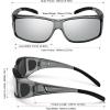 imageMEETSUN Fit Over Glasses Sunglasses for Men WomenWrap Around Sunglasses Polarized UV400 ProtectionZ1clear Gray Framesilver Mirror Lens