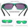 imageMEETSUN Fit Over Glasses Sunglasses for Men WomenWrap Around Sunglasses Polarized UV400 ProtectionZ1clear Greengreen Mirror Lens