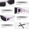 imageMEETSUN Fit Over Glasses Sunglasses for Men WomenWrap Around Sunglasses Polarized UV400 ProtectionZ1clear Purplegray Lens