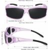imageMEETSUN Fit Over Glasses Sunglasses for Men WomenWrap Around Sunglasses Polarized UV400 ProtectionZ1clear Purplegray Lens
