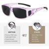 imageMEETSUN Fit Over Glasses Sunglasses for Men WomenWrap Around Sunglasses Polarized UV400 ProtectionZ1clear Purplegray Lens
