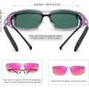 imageMEETSUN Fit Over Glasses Sunglasses for Men WomenWrap Around Sunglasses Polarized UV400 ProtectionZ1clear Purplepurple Pink Mirror Lems