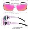 imageMEETSUN Fit Over Glasses Sunglasses for Men WomenWrap Around Sunglasses Polarized UV400 ProtectionZ1clear Purplepurple Pink Mirror Lems
